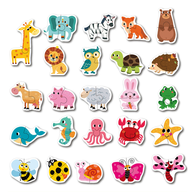 Animal Transportation Map and Fruit Vegetable Puzzle Toy