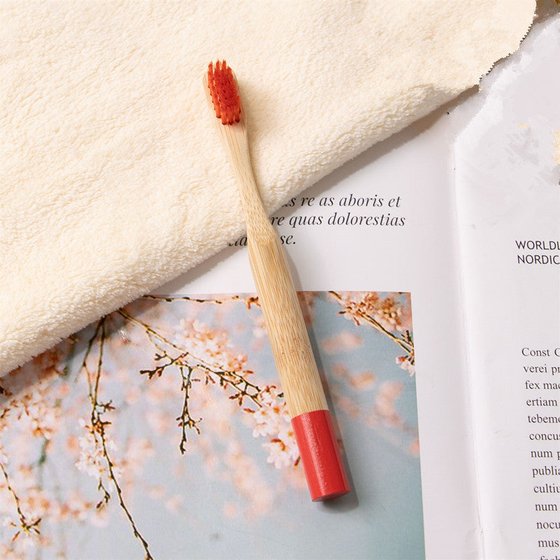 Children's Bamboo Toothbrush with Soft Charcoal Bristles